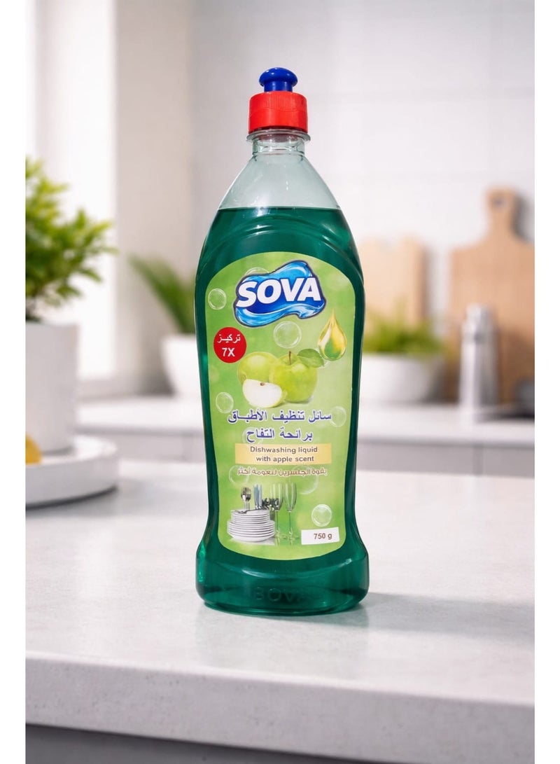 سوفا سائل تنظيف الصحون سوفا براحة التفاح 750 مللي - Image 1